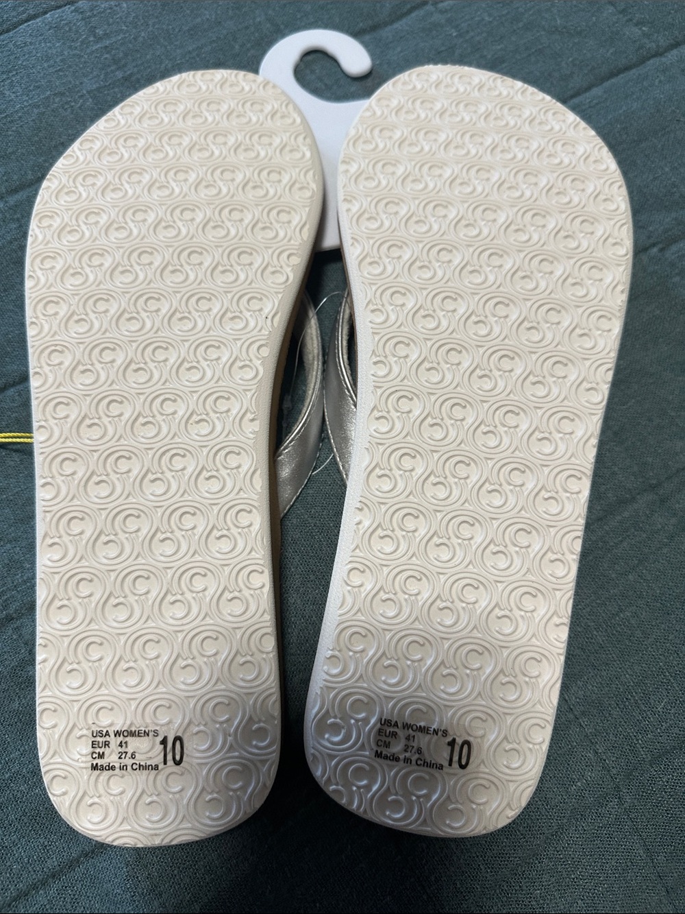 Cobian Women's Silver Cork Footbed flip flops - Picture 3 of 7